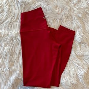 Red Align Lululemon leggings. Never wore, no tags. Size 6